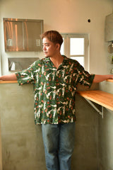 TIKI LOUNGE アロハシャツ / ALOHA SHIRT (GREEN)