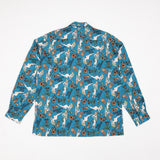 長袖アロハシャツ TIKI LOUNGE / ALOHA SHIRT (BLUE)