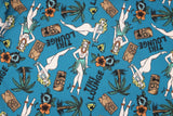 長袖アロハシャツ TIKI LOUNGE / ALOHA SHIRT (BLUE)