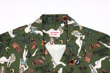 長袖アロハシャツ TIKI LOUNGE / ALOHA SHIRT (GREEN)