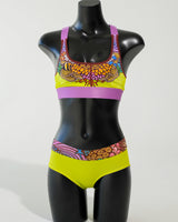 coral yellow スポブラ/ショーツSET