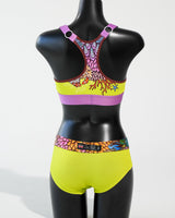 coral yellow スポブラ/ショーツSET