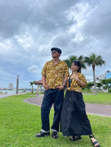 TIKI LOUNGE アロハシャツ / ALOHA SHIRT (mustard)