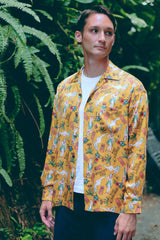 長袖アロハシャツ TIKI LOUNGE / ALOHA SHIRT (mustard)