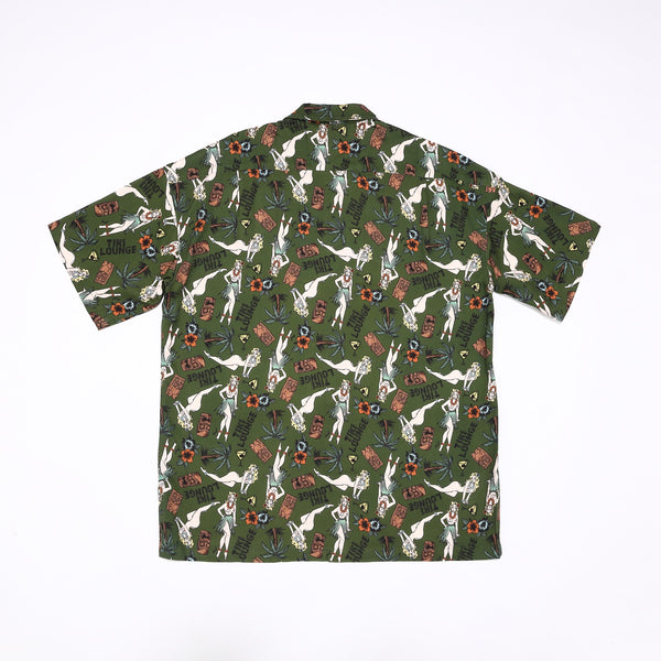 TIKI LOUNGE アロハシャツ / ALOHA SHIRT （GREEN)