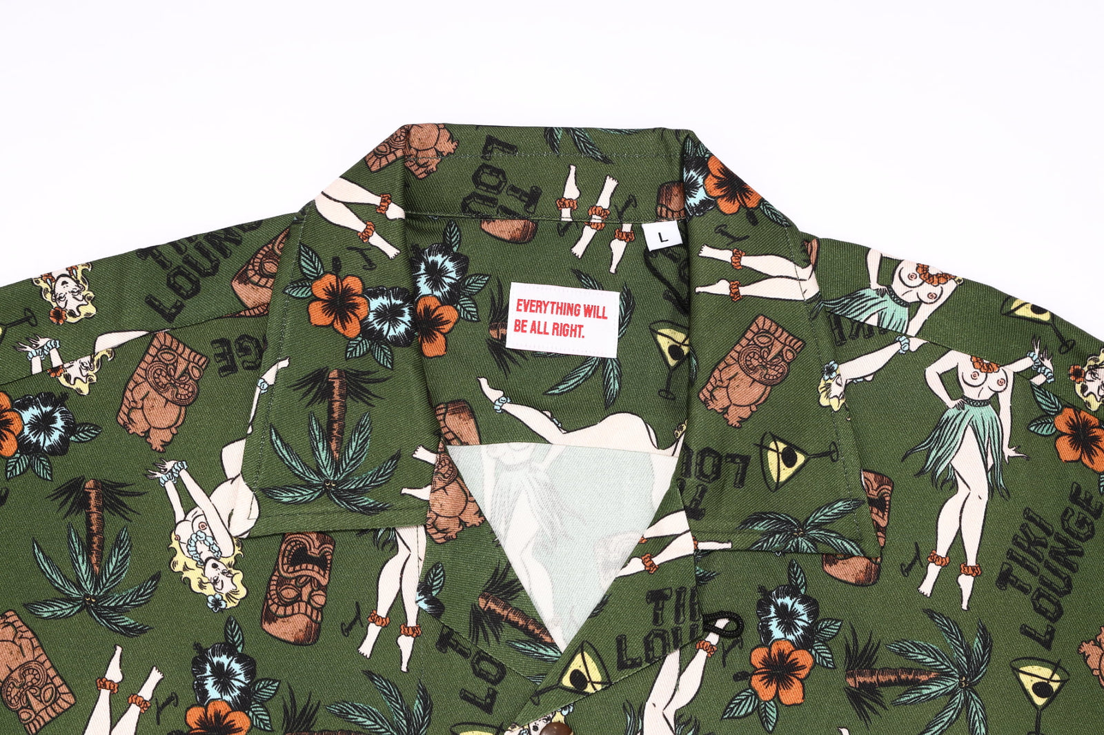 TIKI LOUNGE OKINAWA / ALOHA SHIRT （GREEN) – 鶴亀本舗
