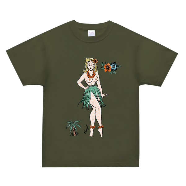 ALOHA GIRL Tシャツ　アーミーグリーン