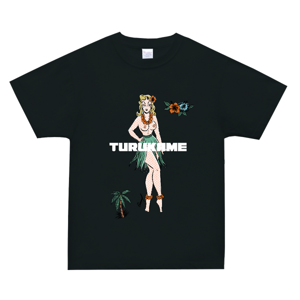 ALOHA GIRL Tシャツ　ブラック (ロゴあり)