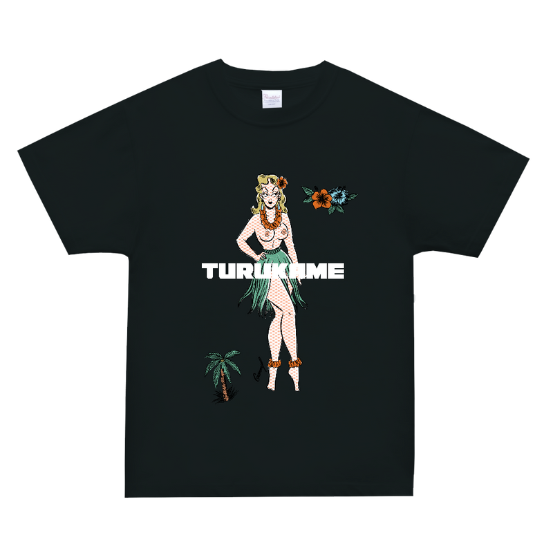 ALOHA GIRL Tシャツ　ブラック (ロゴあり)
