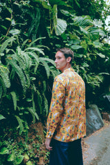 長袖アロハシャツ TIKI LOUNGE  / ALOHA SHIRT  (mustard)